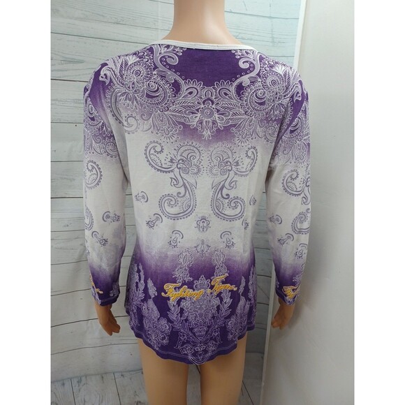 P. Michael LSU Tigers Womens Shirt Sz M Purple Football - Picture 6 of 9